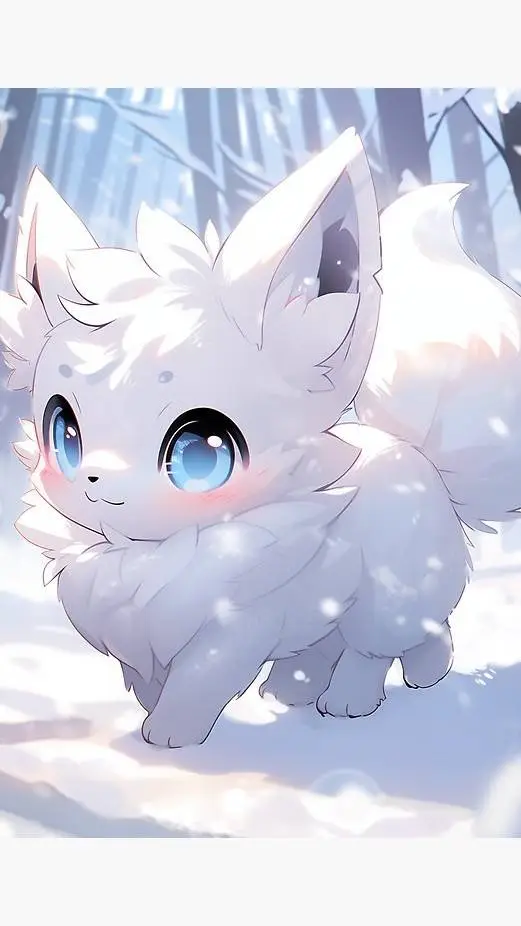 ai character: snow Flake background