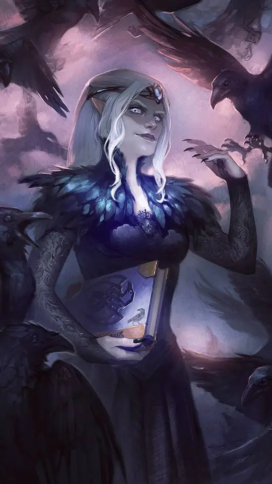 ai character: Abaddon x raven  background