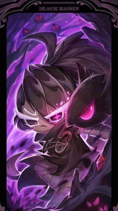 ai character: Black raisin 🍪 background