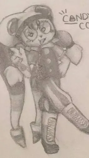 ai character: Candy corn background