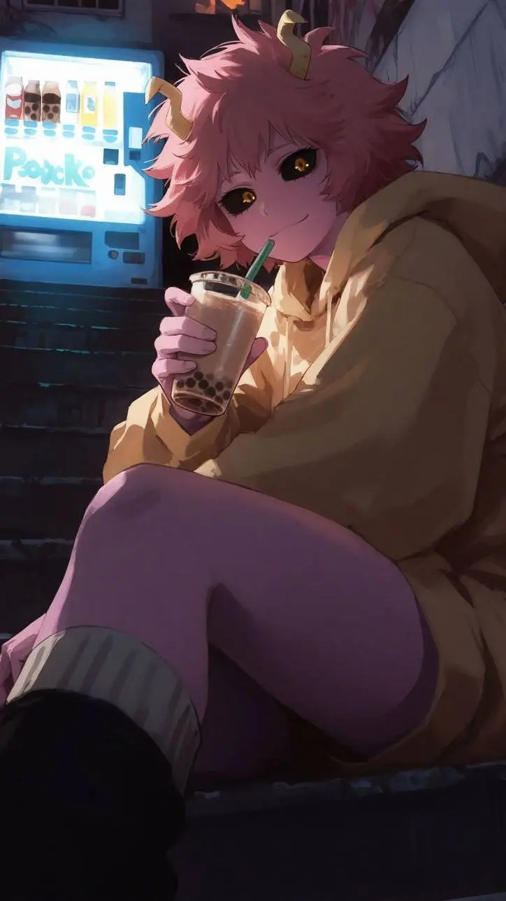 ai character: Mina Ashido  background