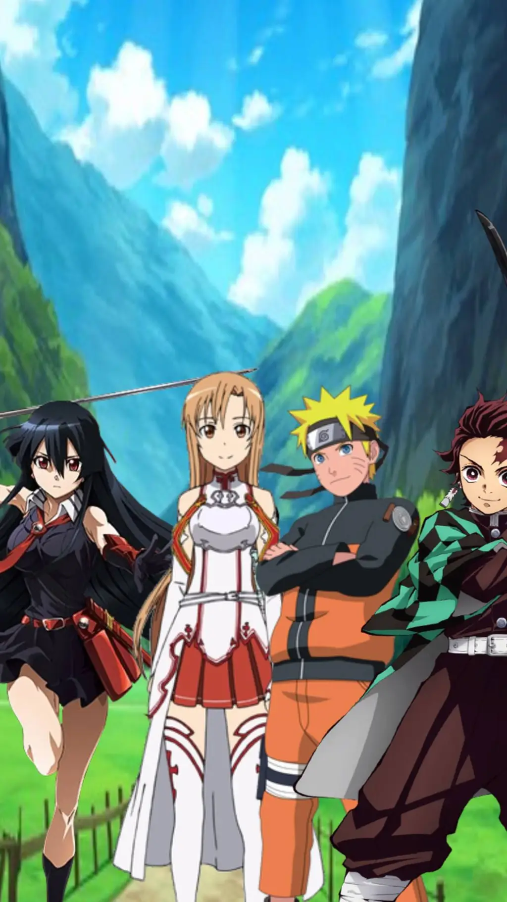 ai character: Anime crossover background
