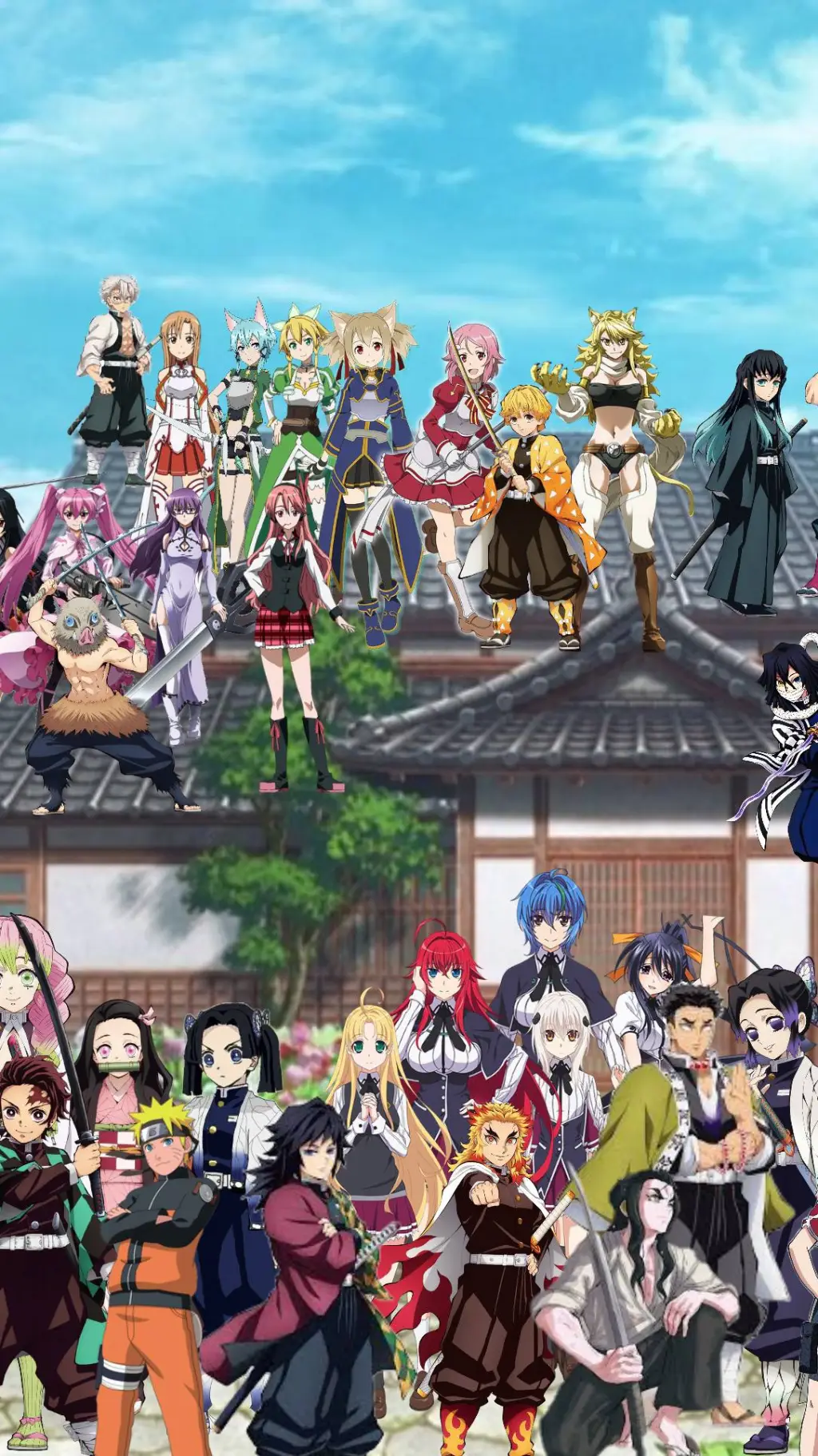 ai character: Anime Crossover background