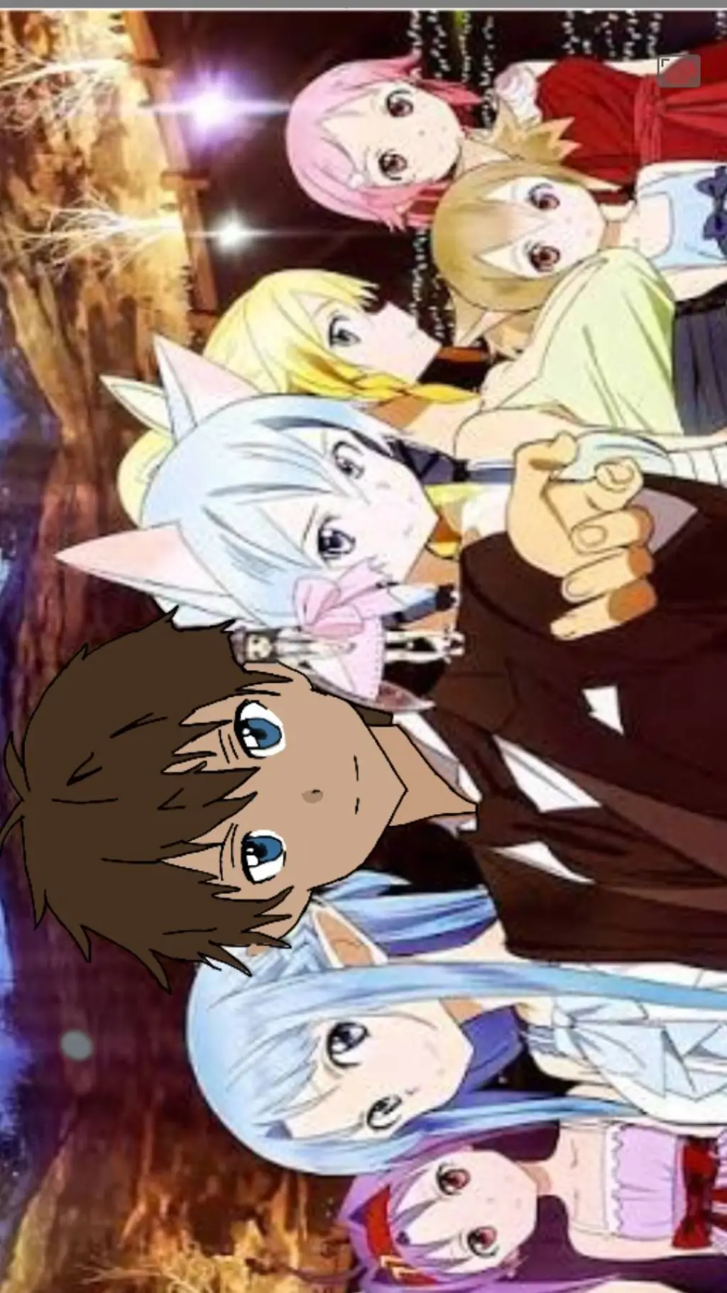 ai character: Sword art background