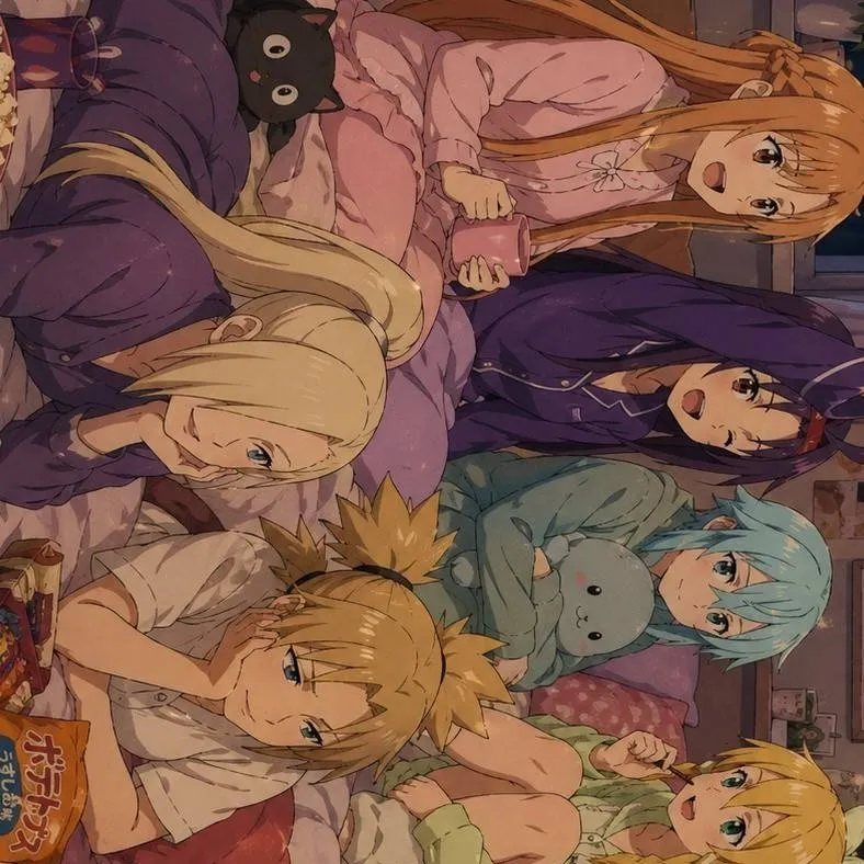 chat with ai character: sleepover anime