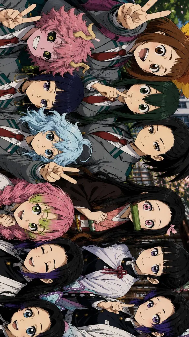 ai character: Kny x Mha background
