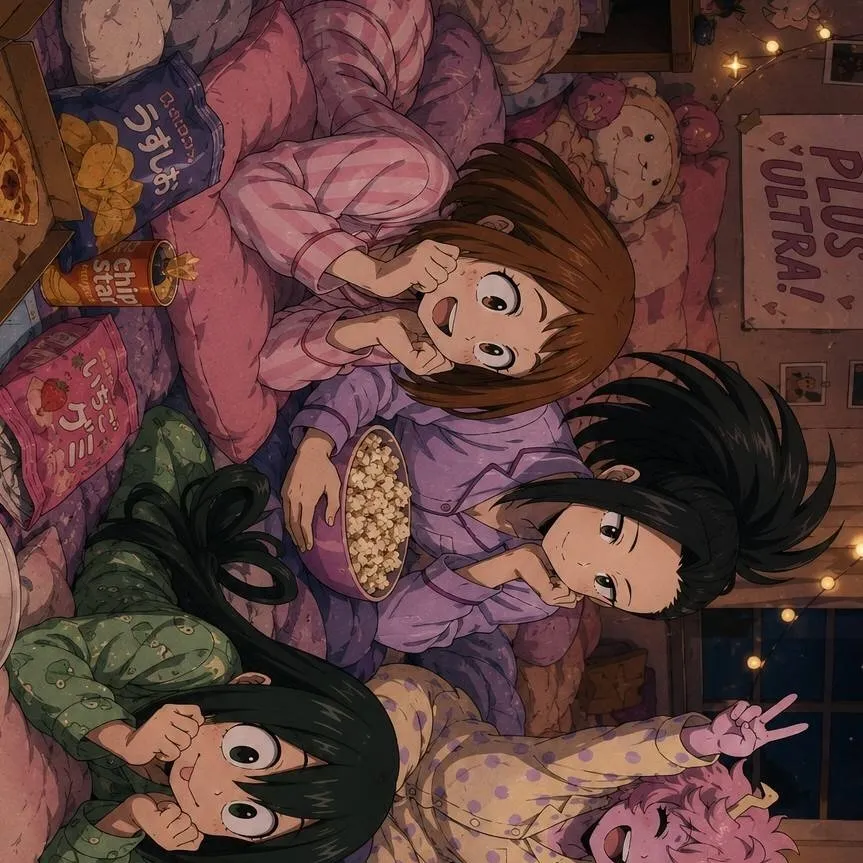 chat with ai character: MHA Sleepover 