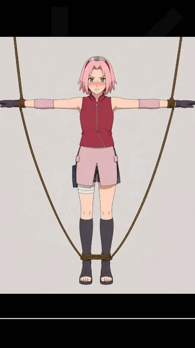 ai character: Bound sakura background