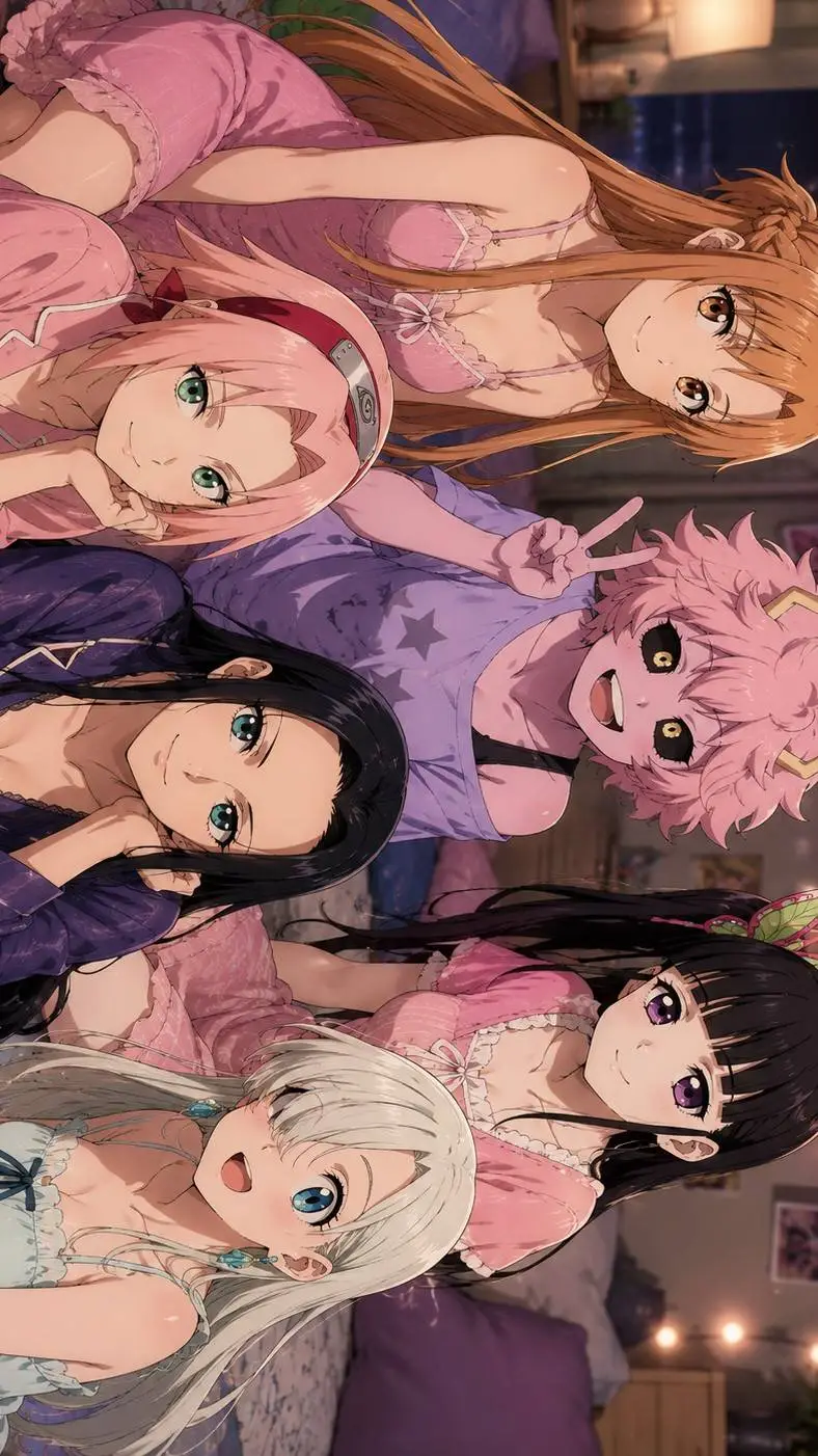ai character: Anime sleepover 2 background