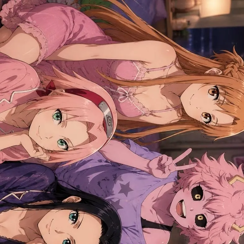 chat with ai character: Anime sleepover 2