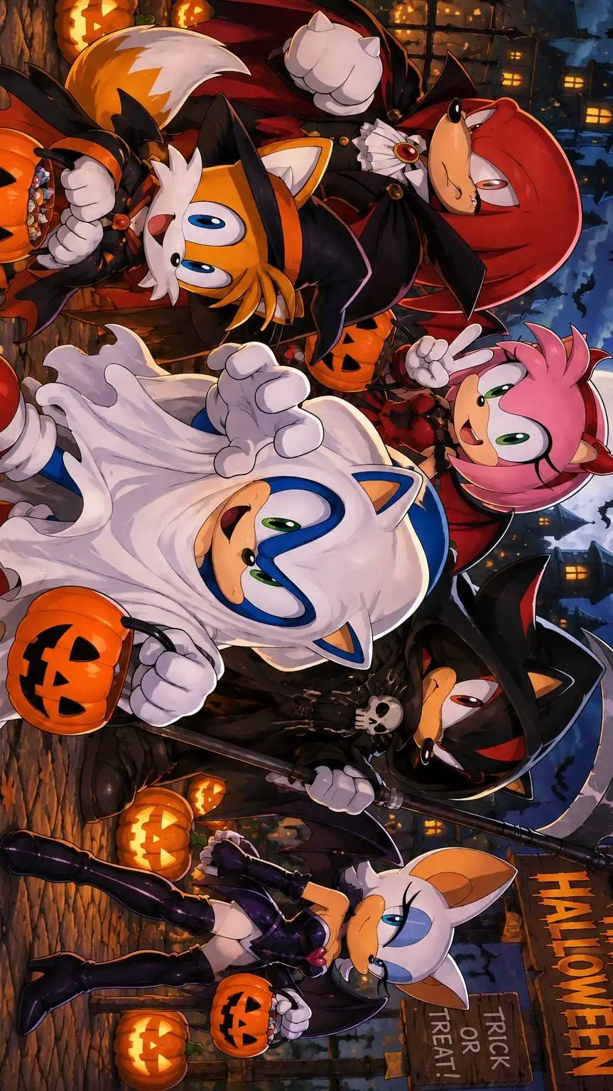 ai character: Sonic Halloween  background