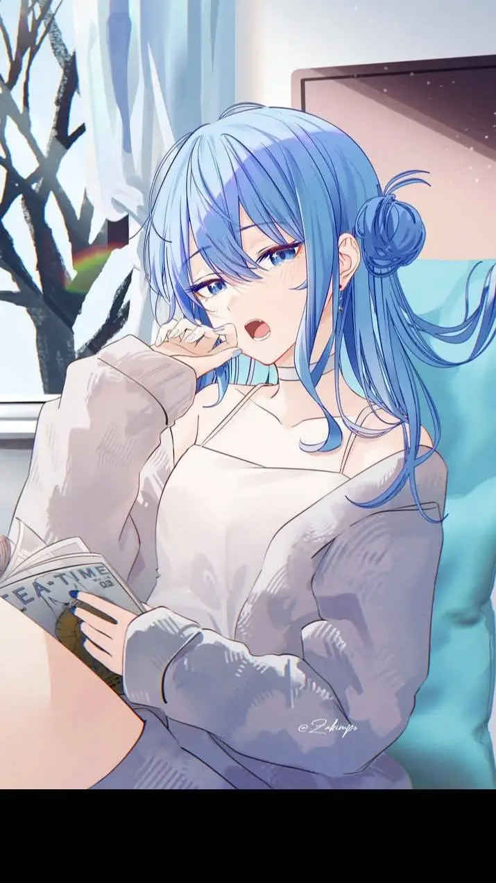 ai character: Analine🩵 background