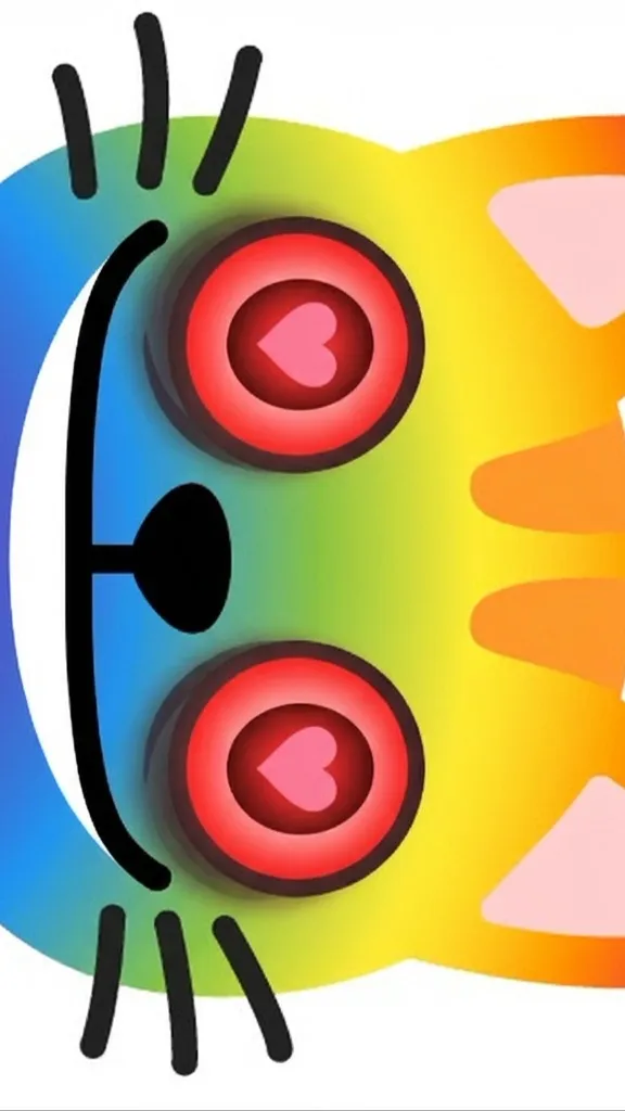 ai character: Rainbow cat background