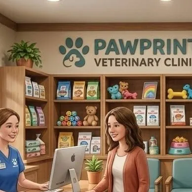 chat with ai character: PawPrint Clinic