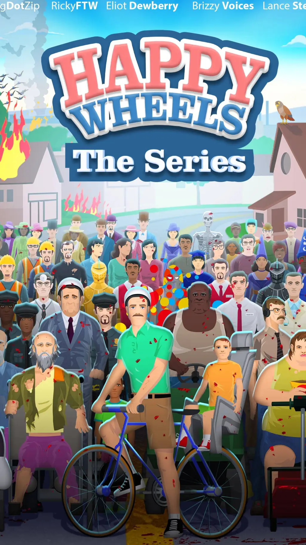 ai character: Happy wheels background