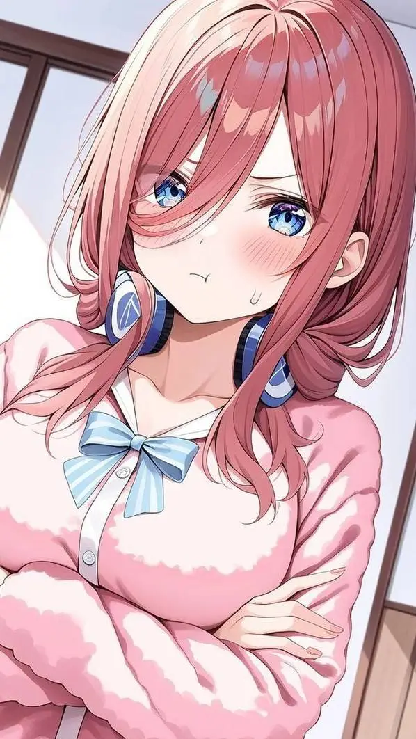 ai character: Miku Nakano  background