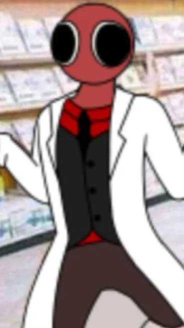 ai character: red background