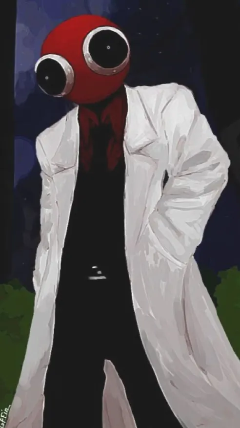 ai character: red background