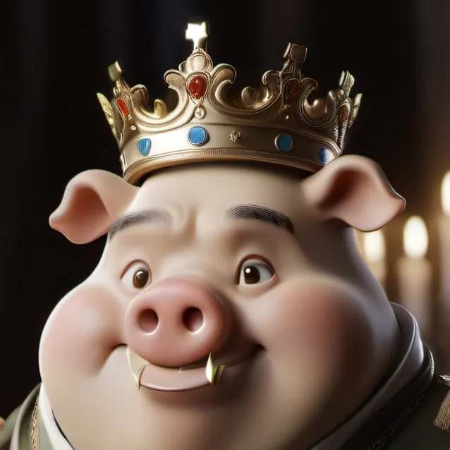 chat with ai character: oinky king oinky
