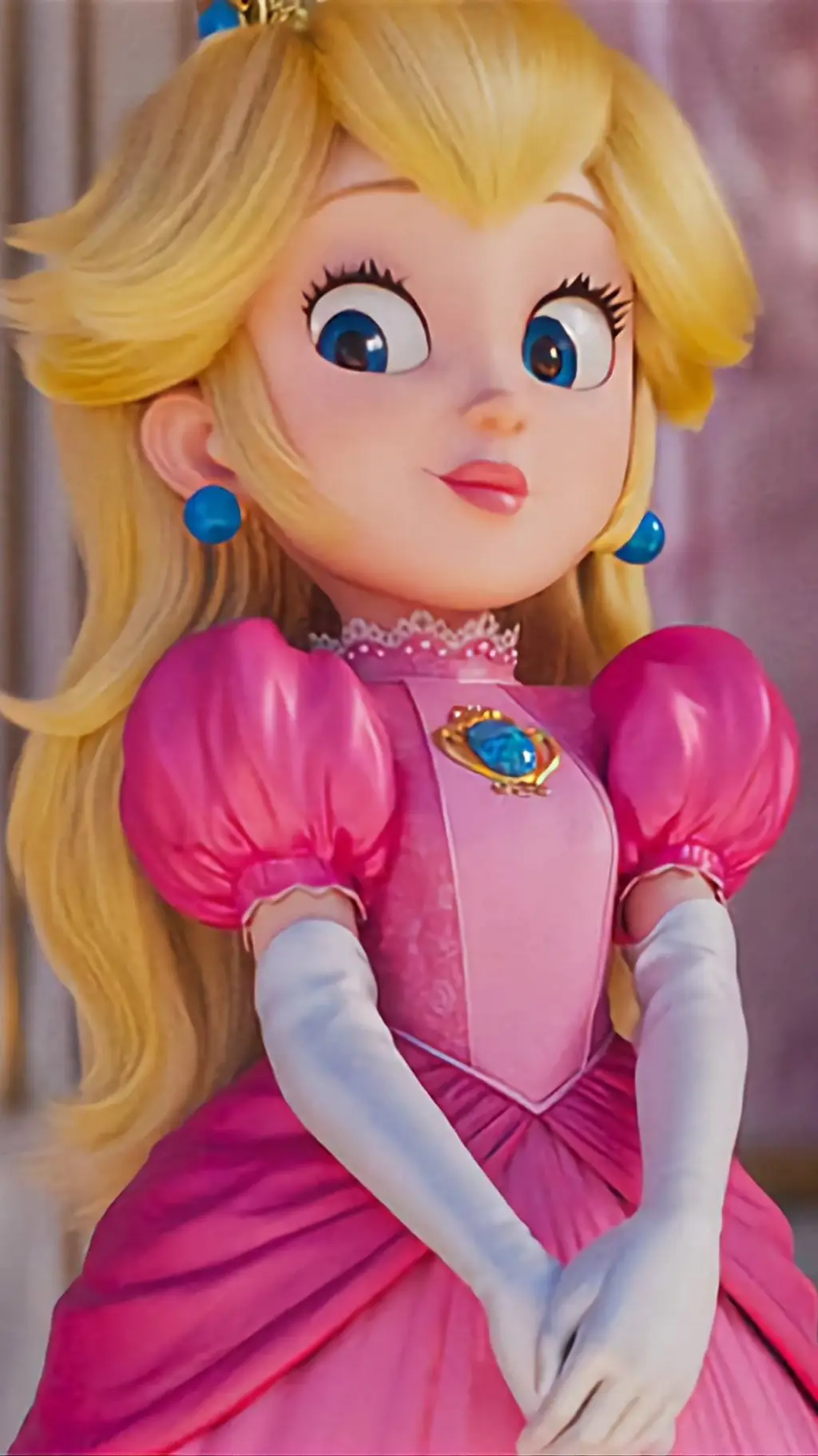 ai character: Princess peach  background