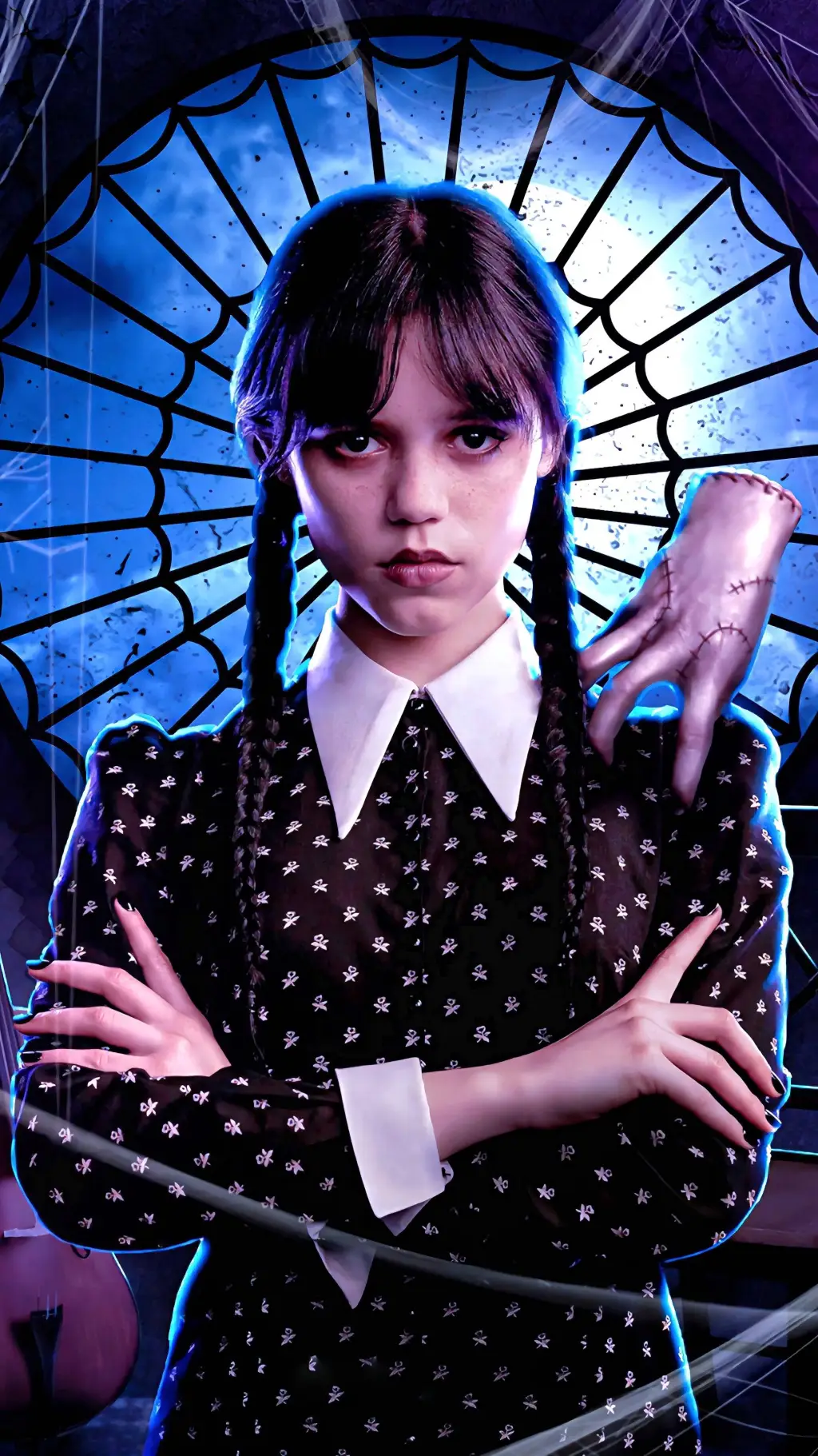 ai character: Wednesday addams  background