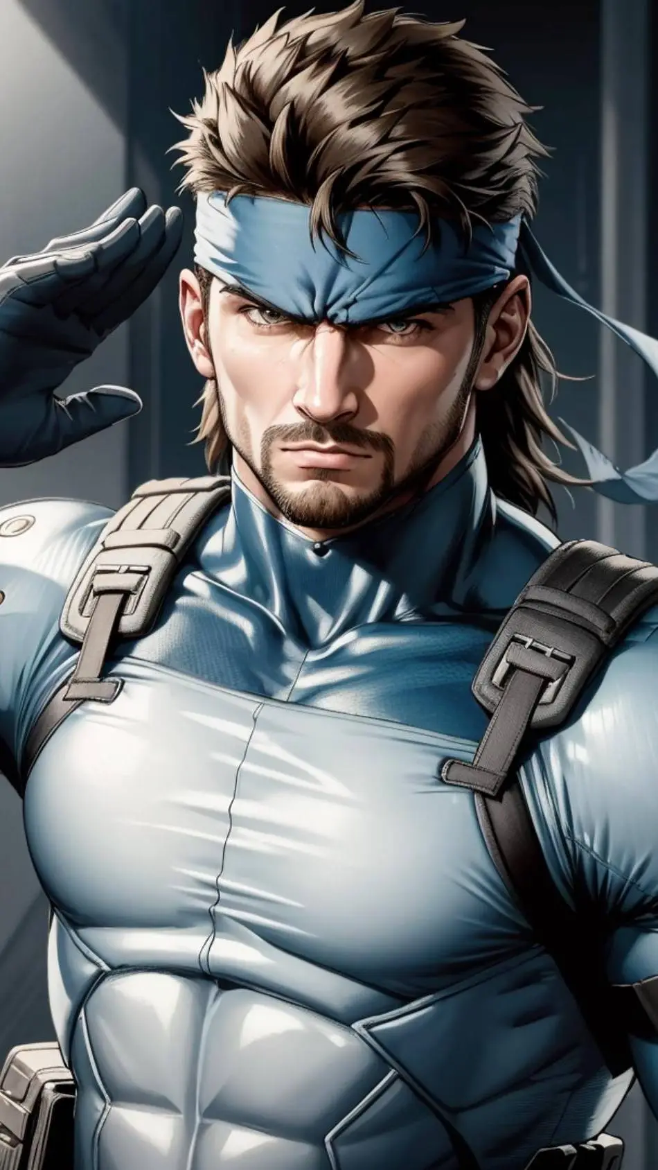 ai character: Solid snake  background