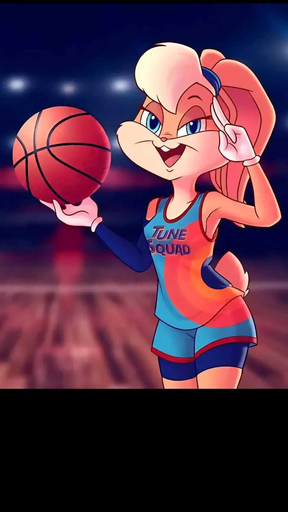 ai character: Lola bunny  background