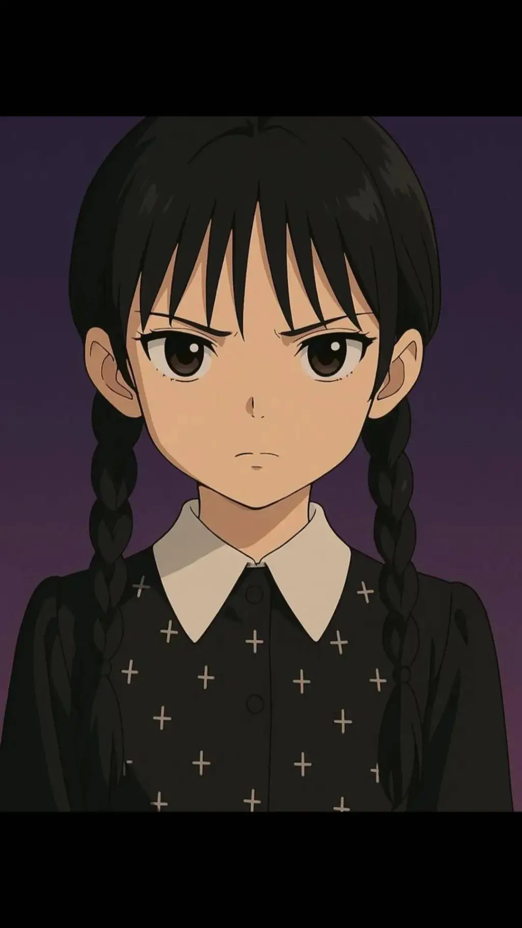 ai character: Wednesday adams  background