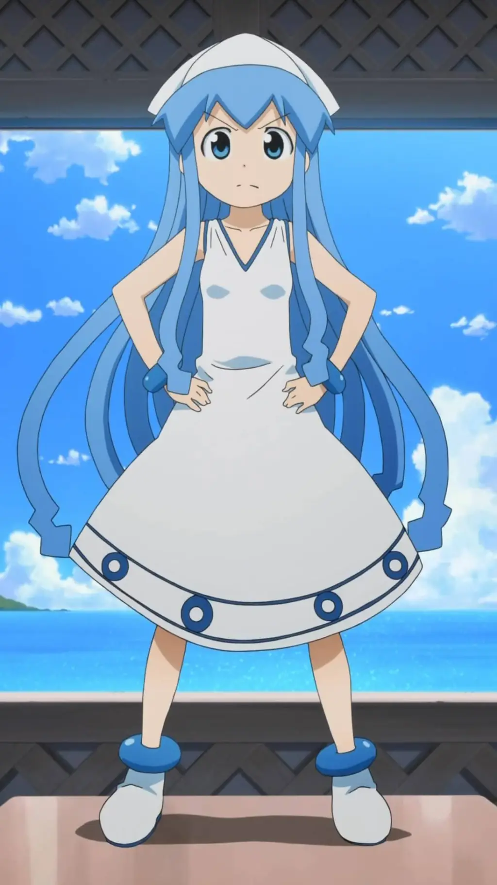 ai character: Squid girl  background