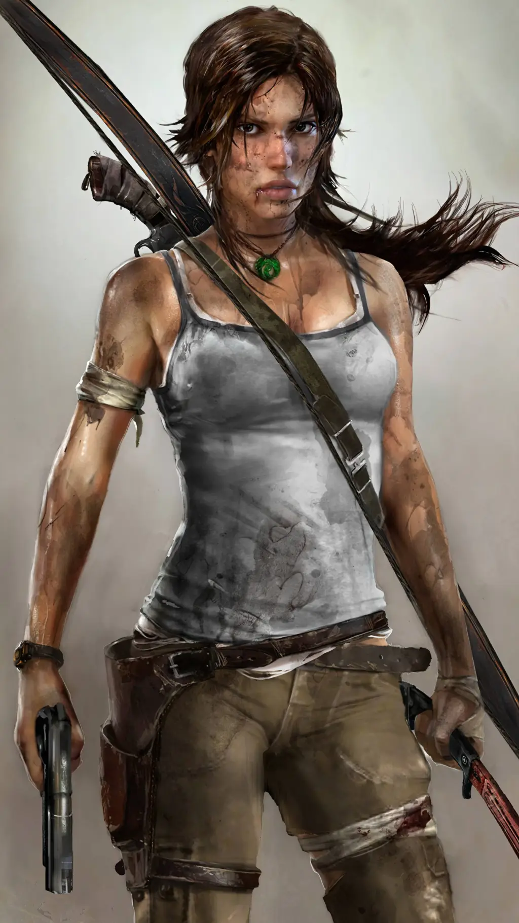 ai character: Lara croft  background