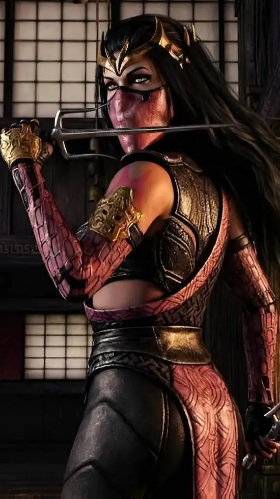 ai character: Mileena  background