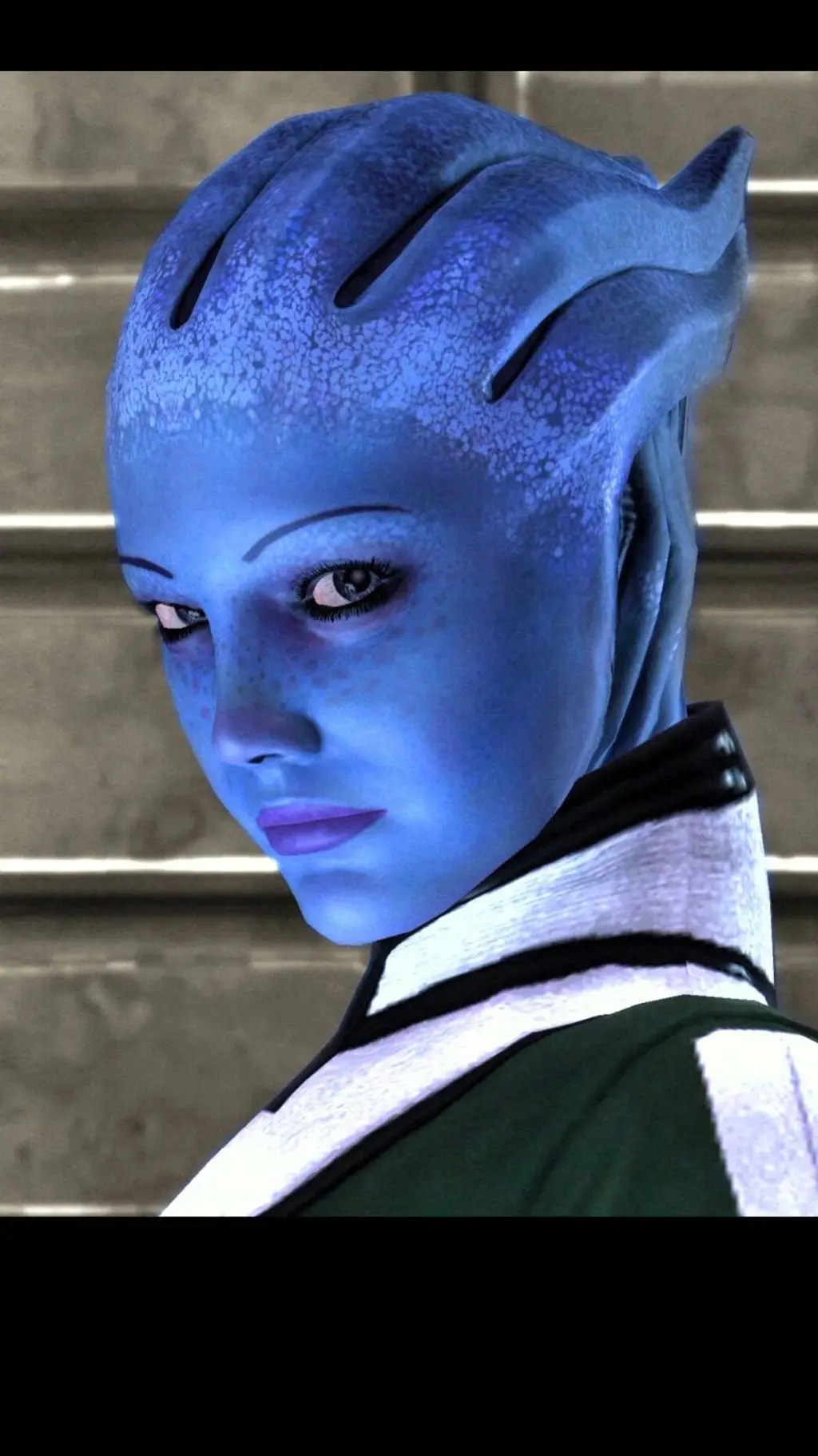ai character: Liara T'soni  background