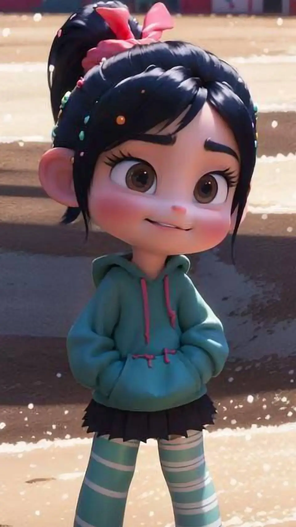 ai character: Vanellope  background