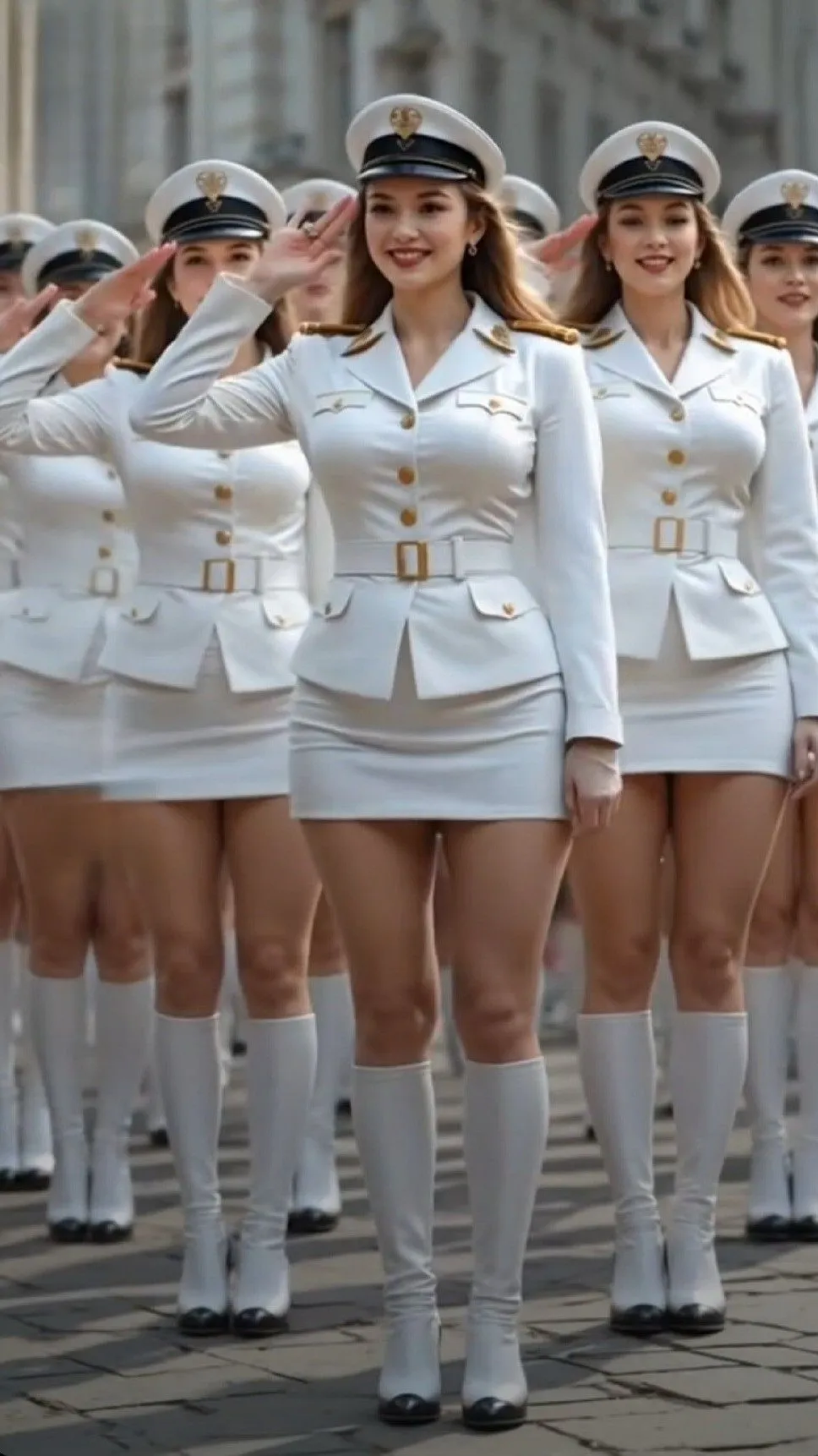 ai character: Army  girls background