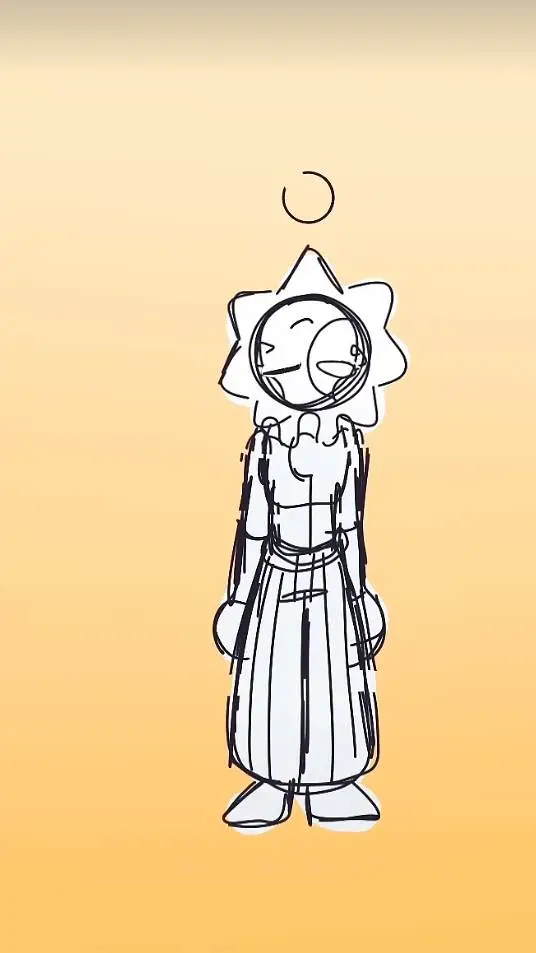 ai character: Sun background