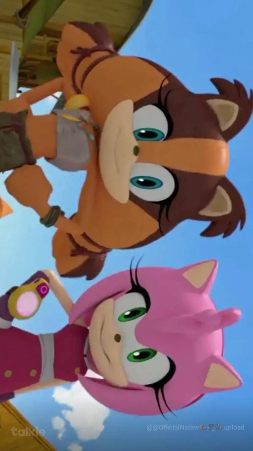 ai character: Amy and Sticks. background