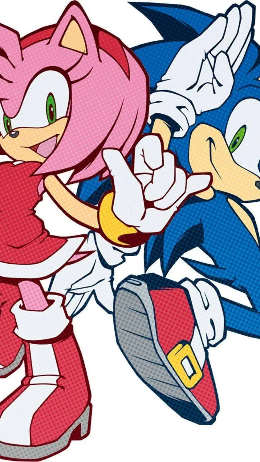 ai character: Amy and Sonic background