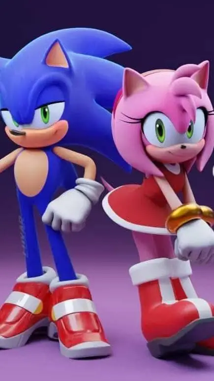 ai character: Amy and Sonic 2 background