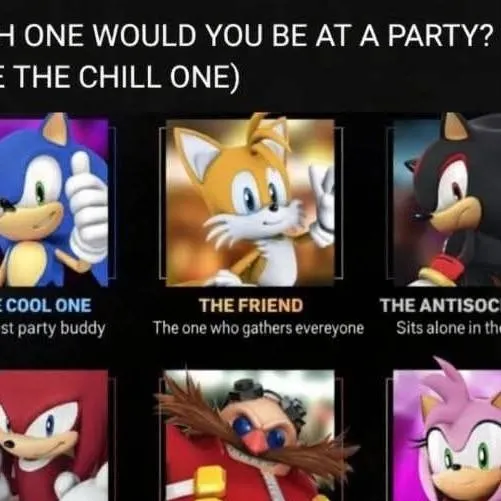 chat with ai character: Sonic Party!