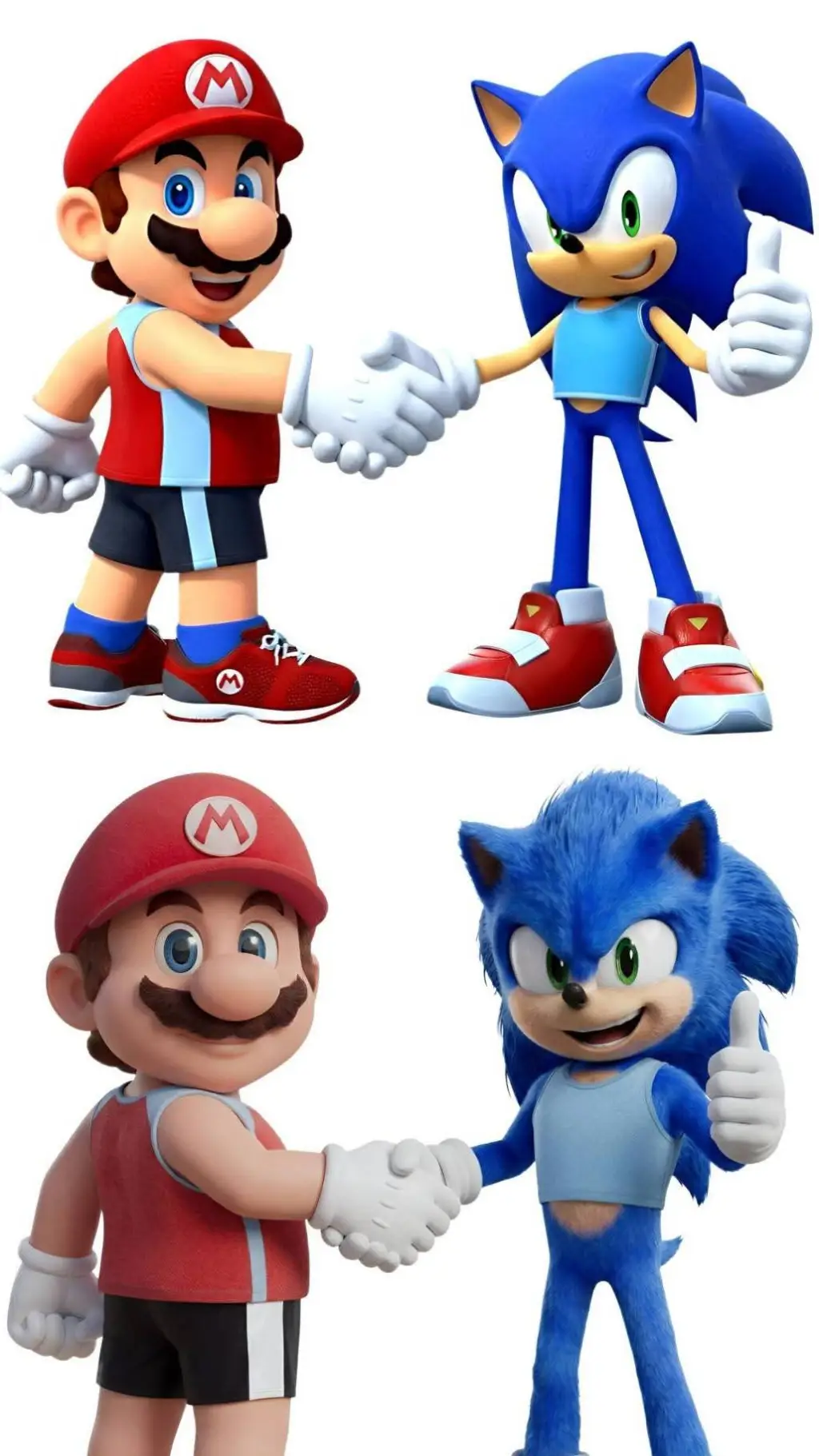 ai character: Marios and Sonics! background