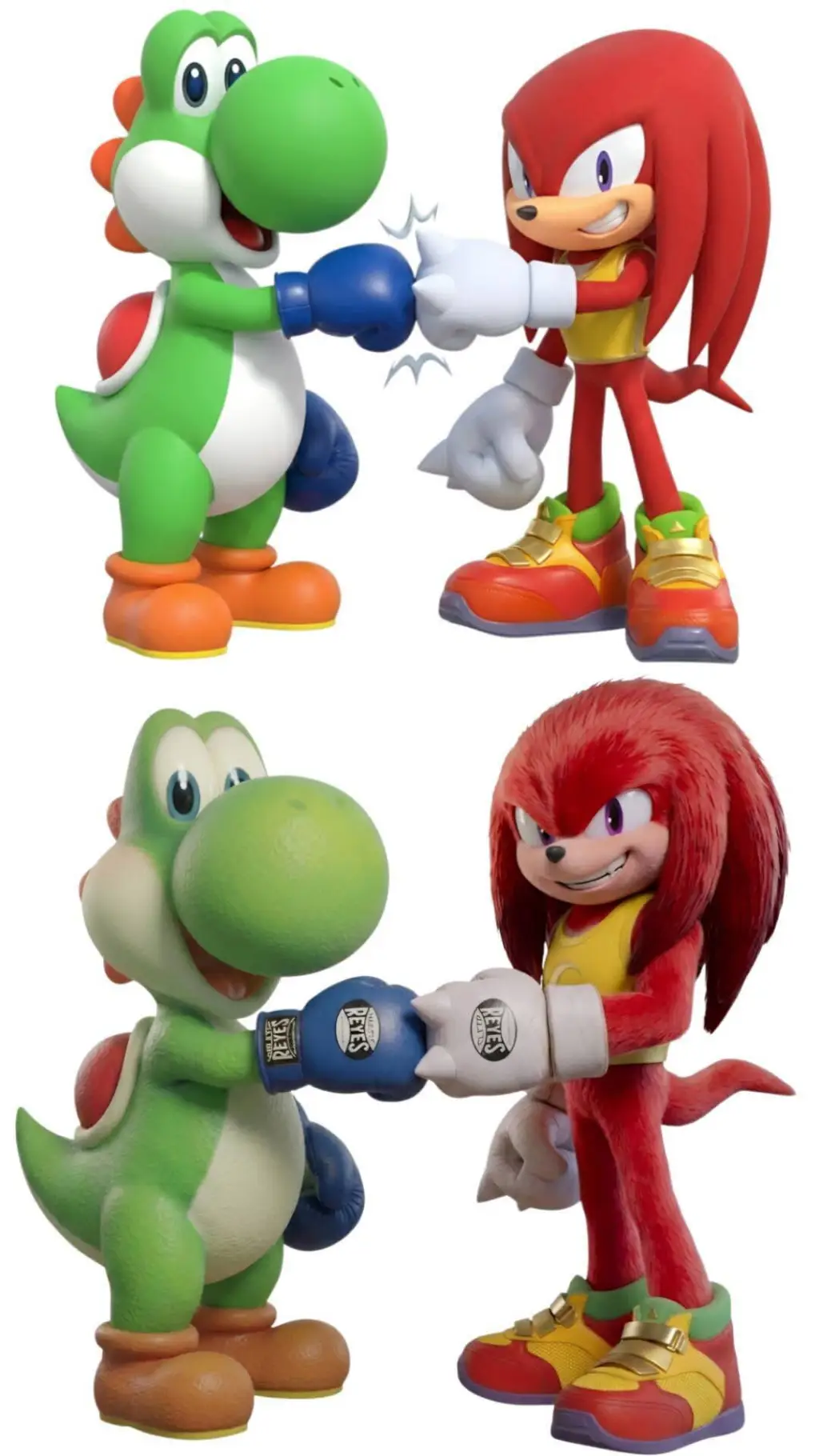 ai character: Knuckleses &Yoshis background