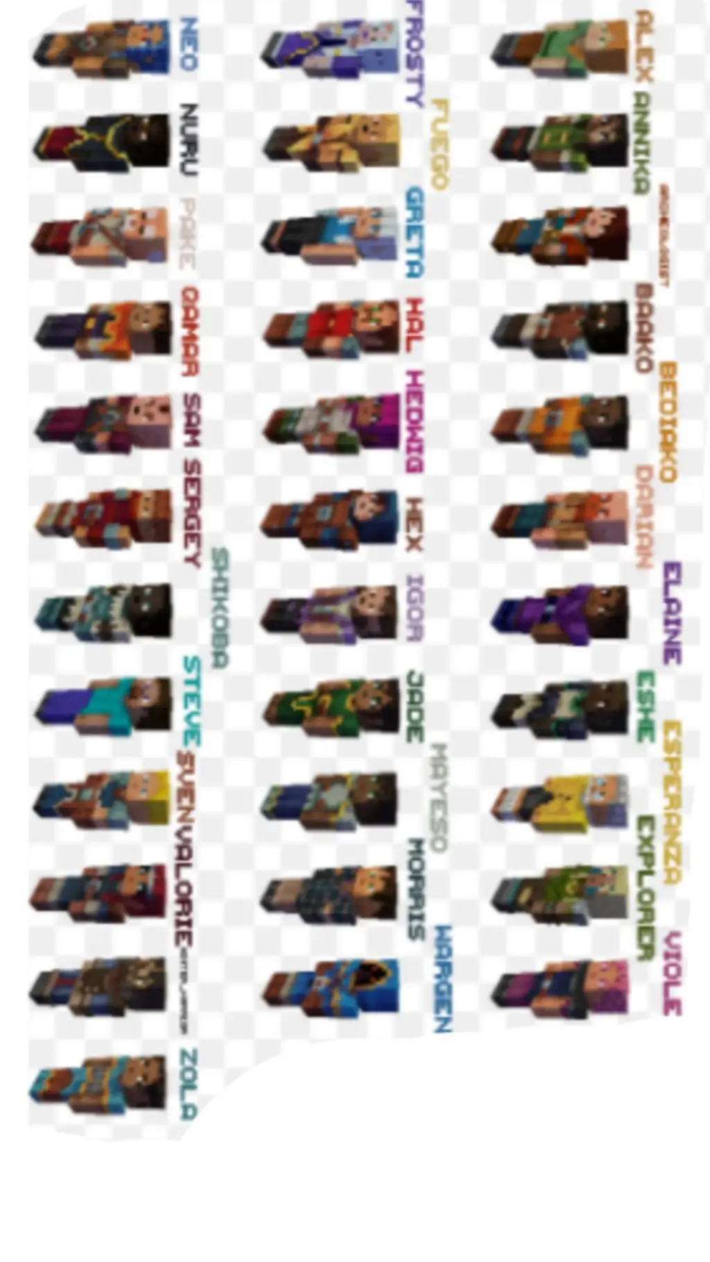 ai character: Minecraft dungeons background