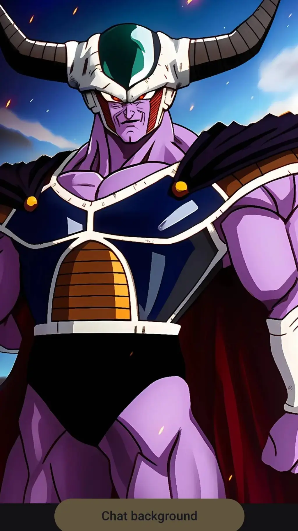 ai character: King Cold background