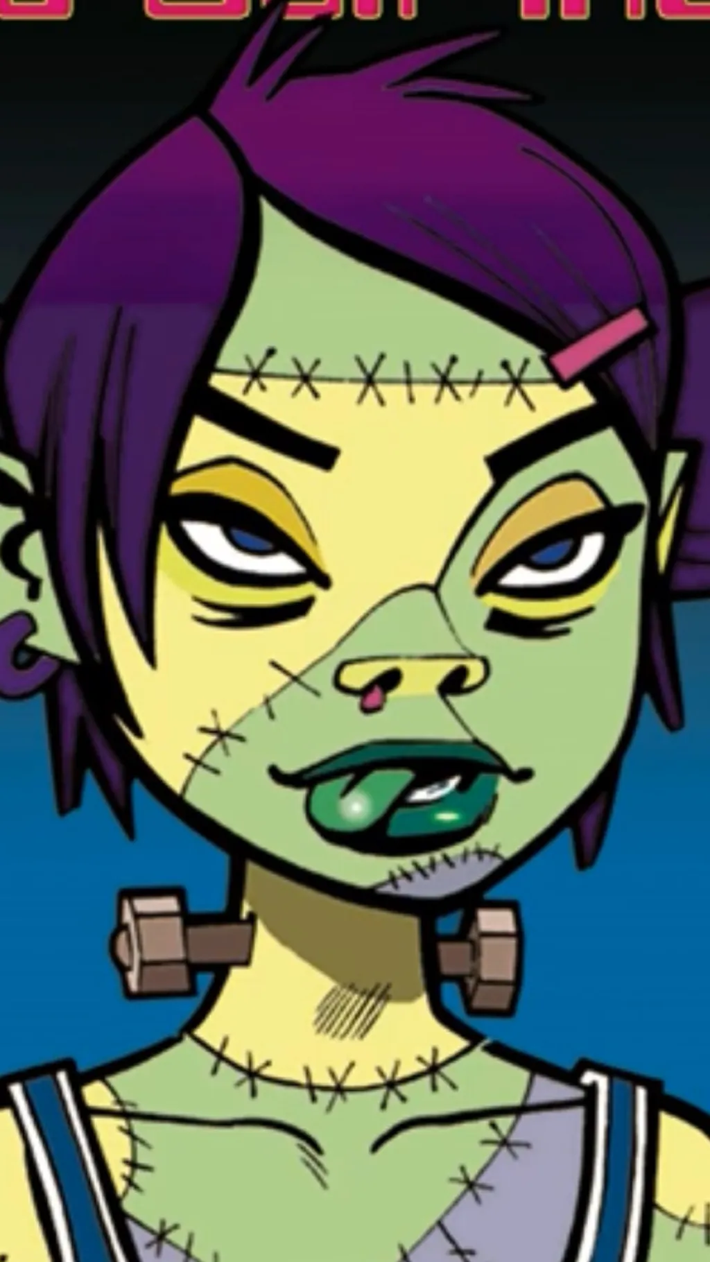 ai character: Frank stein girl background