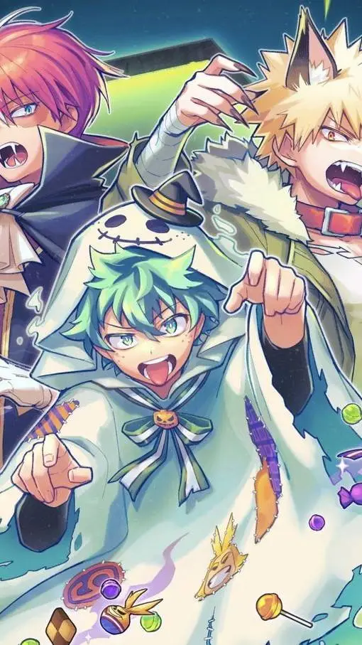 ai character: Mha halloween!🦇 background