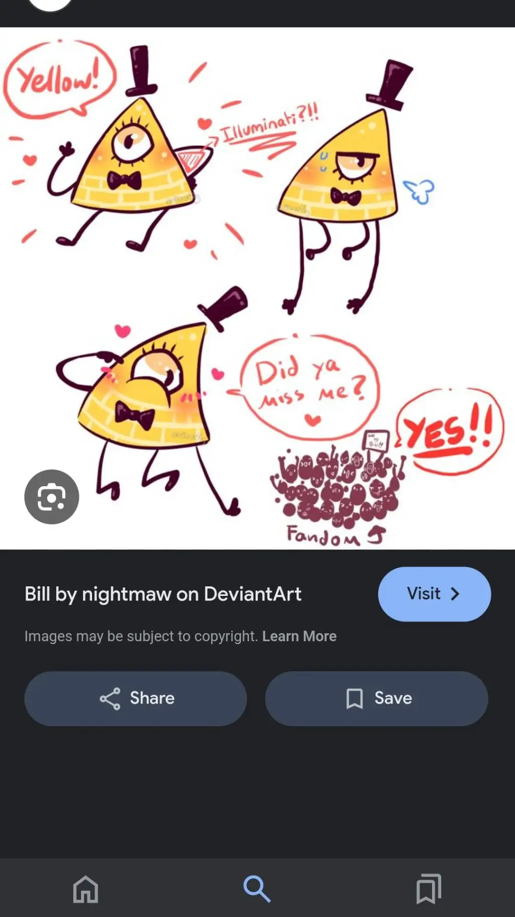 ai character: Bill cipher background