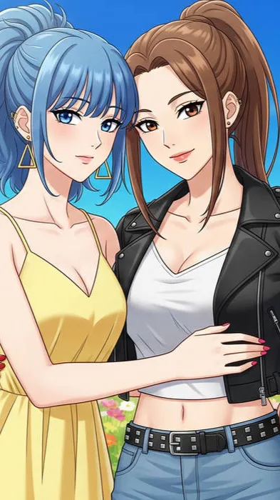 ai character: Leona and Mai background