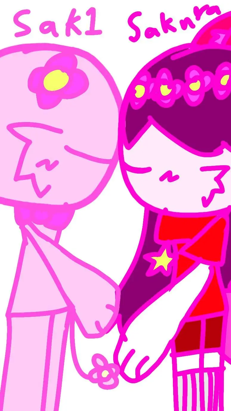 ai character: Sak1 X Sakura background
