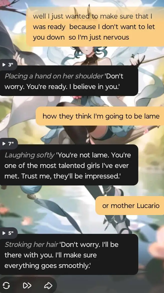 ai character: queen Lucario  background