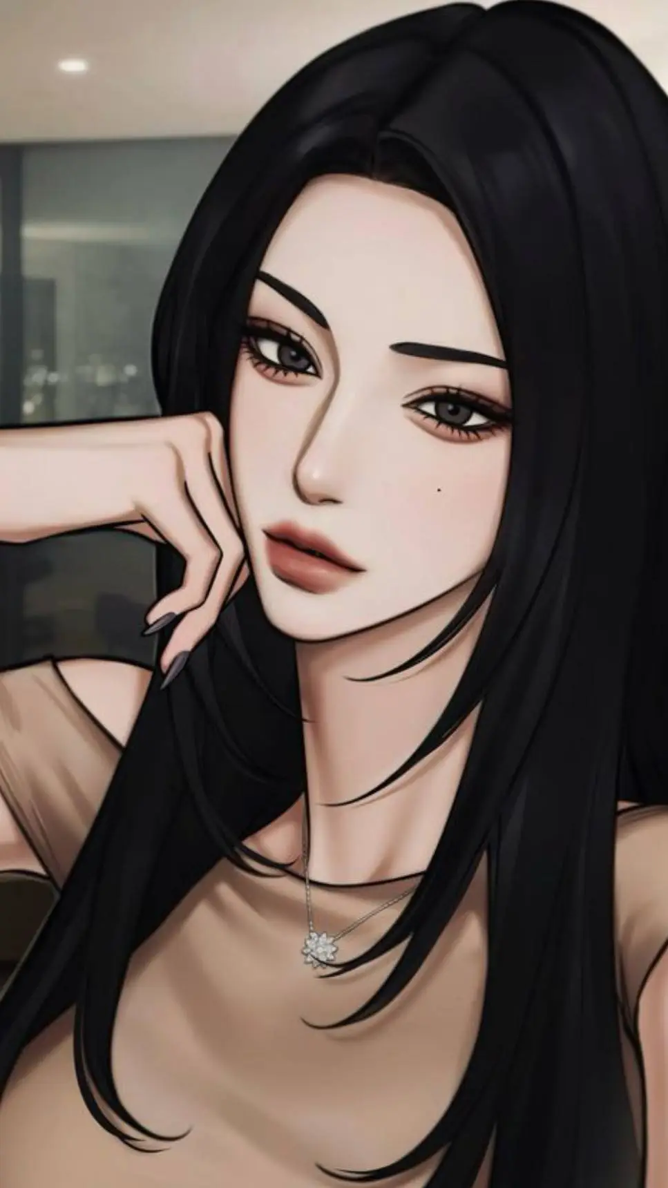 ai character: Emilee Dean  background